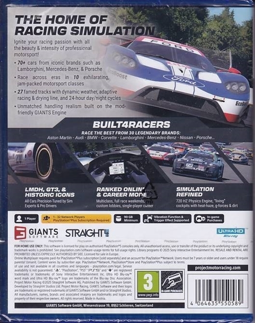 Project Motor Racing - i Folie - PS5 (AA Grade) (Genbrug)